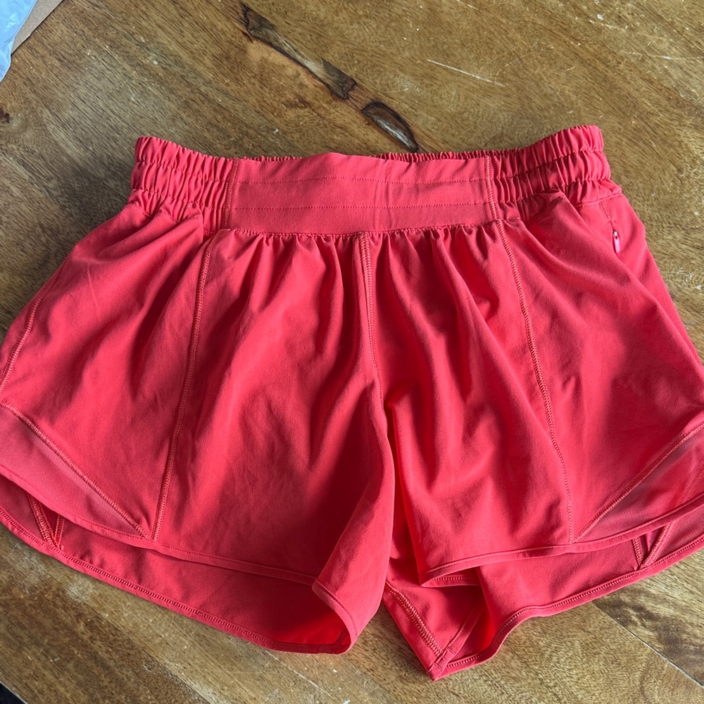 Lululemon Athletica Red Athletic Shorts
